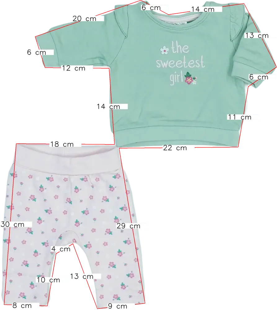 Multicoloured Ergee 2-piece set - Top &amp; Bottom EU 56 / UK Newborn / US Newborn