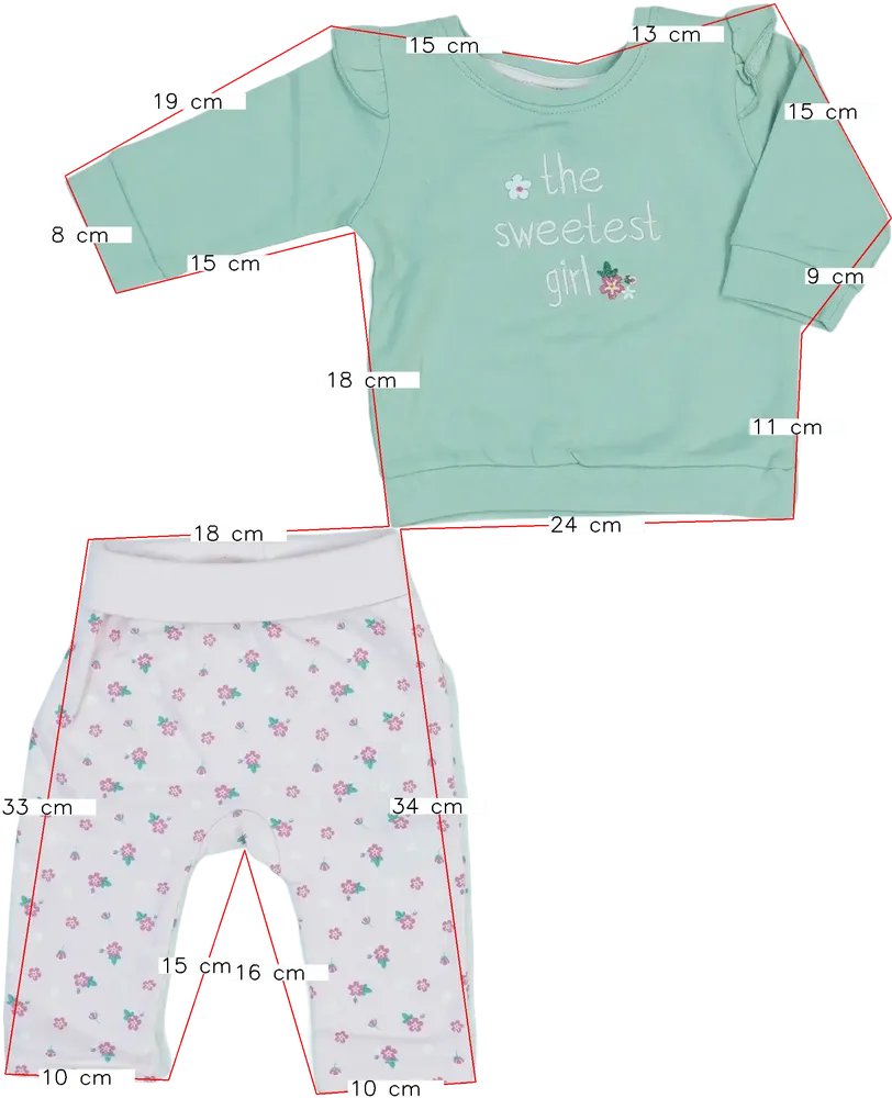 Multicoloured Ergee 2-piece set - Top &amp; Bottom EU 68 / UK 3-6 months / US 3-6 months