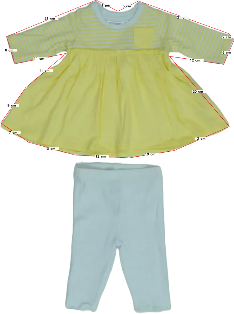 Yellow Ergee 2-piece set - Top &amp; Bottom EU 68 / UK 3-6 months / US 3-6 months