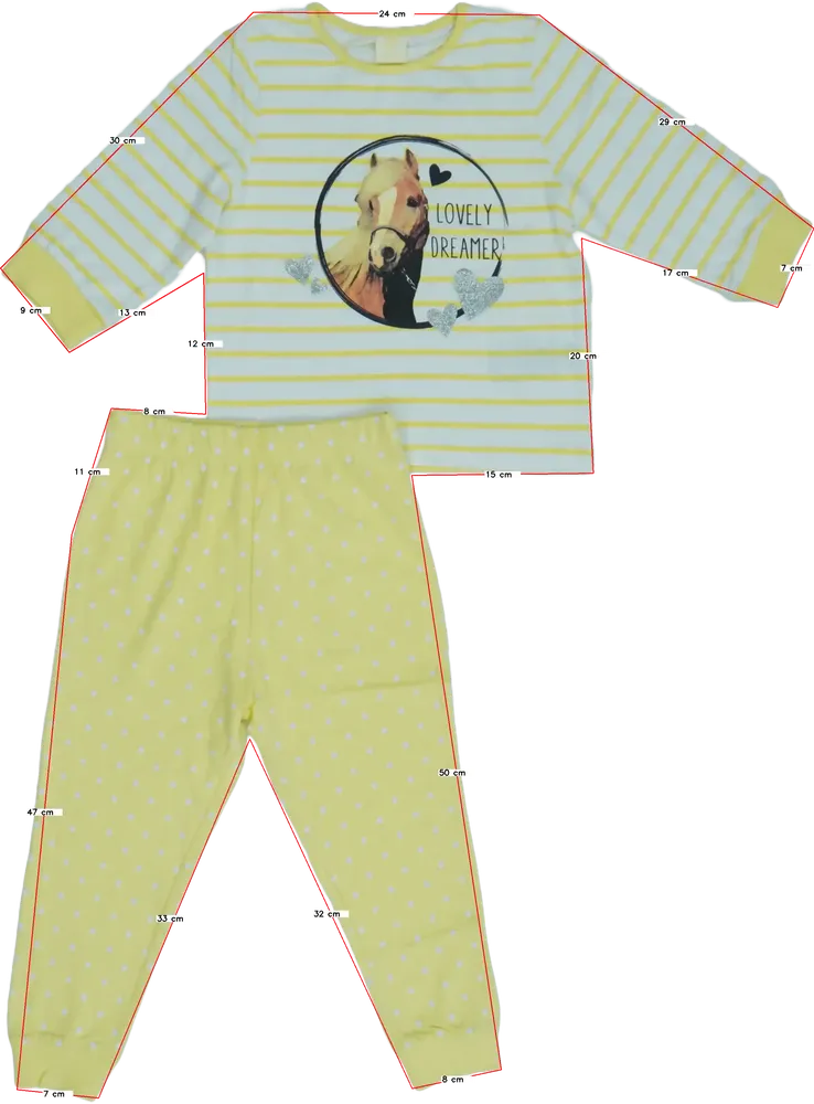 Sárga Kiki&amp;Koko Pizsama EU 92 / UK 2 év / US 2T