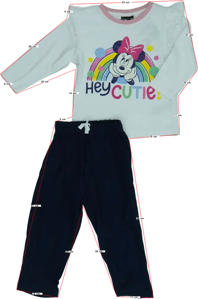 White Disney 2-piece set - Top &amp; Bottom EU 92 / UK 2 years / US 2T