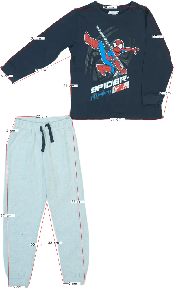 Szürke Marvel Pizsama EU 116 / UK 6 év / US 6 év/S