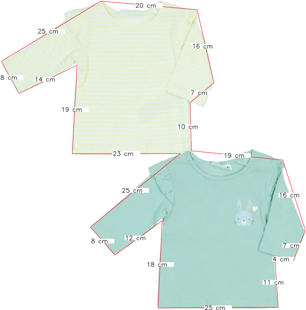 Többszínű Ergee 2 részes szett - Felsőruházat EU 68 / UK 3-6 hónap / US 3-6 hónap