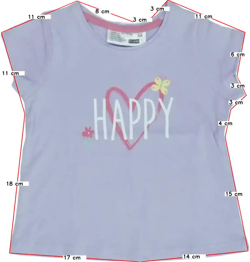 Lila Ergee Póló EU 68 / UK 3-6 hónap / US 3-6 hónap