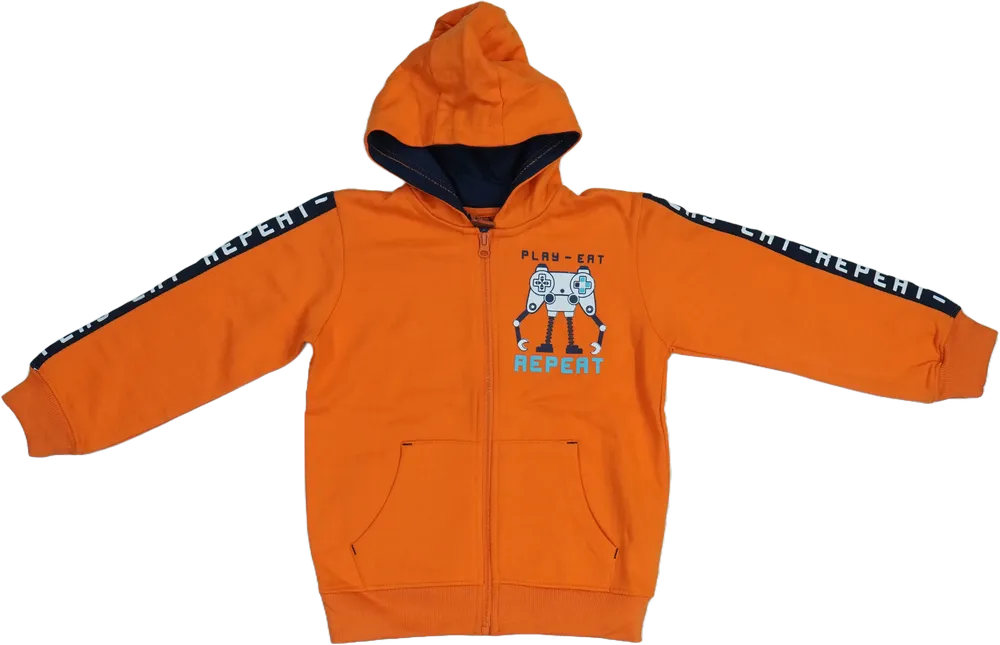 Sárga (narancs) Kiki&amp;Koko Kapucnis pulóver EU 122 / UK 7 év / US 7 év/M