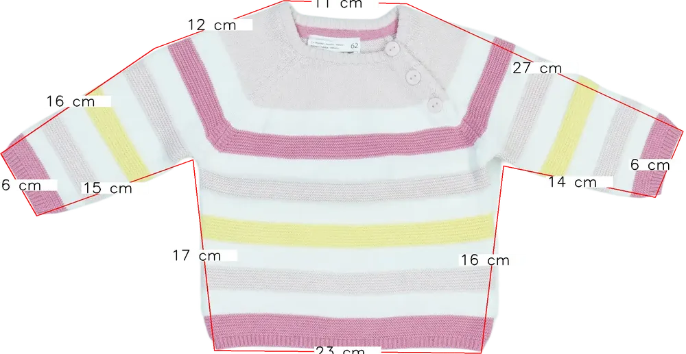 Többszínű Ergee Kötött pulcsi EU 62 / UK 0-3 hónap / US 0-3 hónap