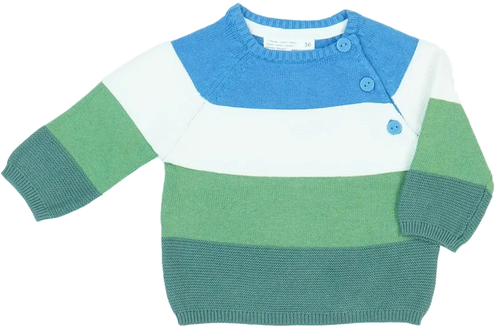 Többszínű Ergee Kötött pulcsi EU 56 / UK Újszülött / US Újszülött