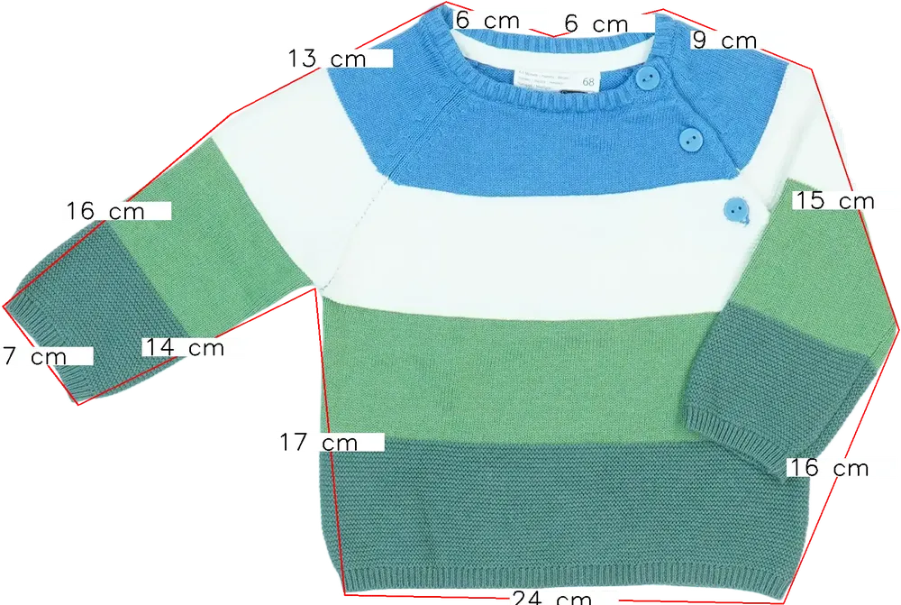 Többszínű Ergee Kötött pulcsi EU 68 / UK 3-6 hónap / US 3-6 hónap