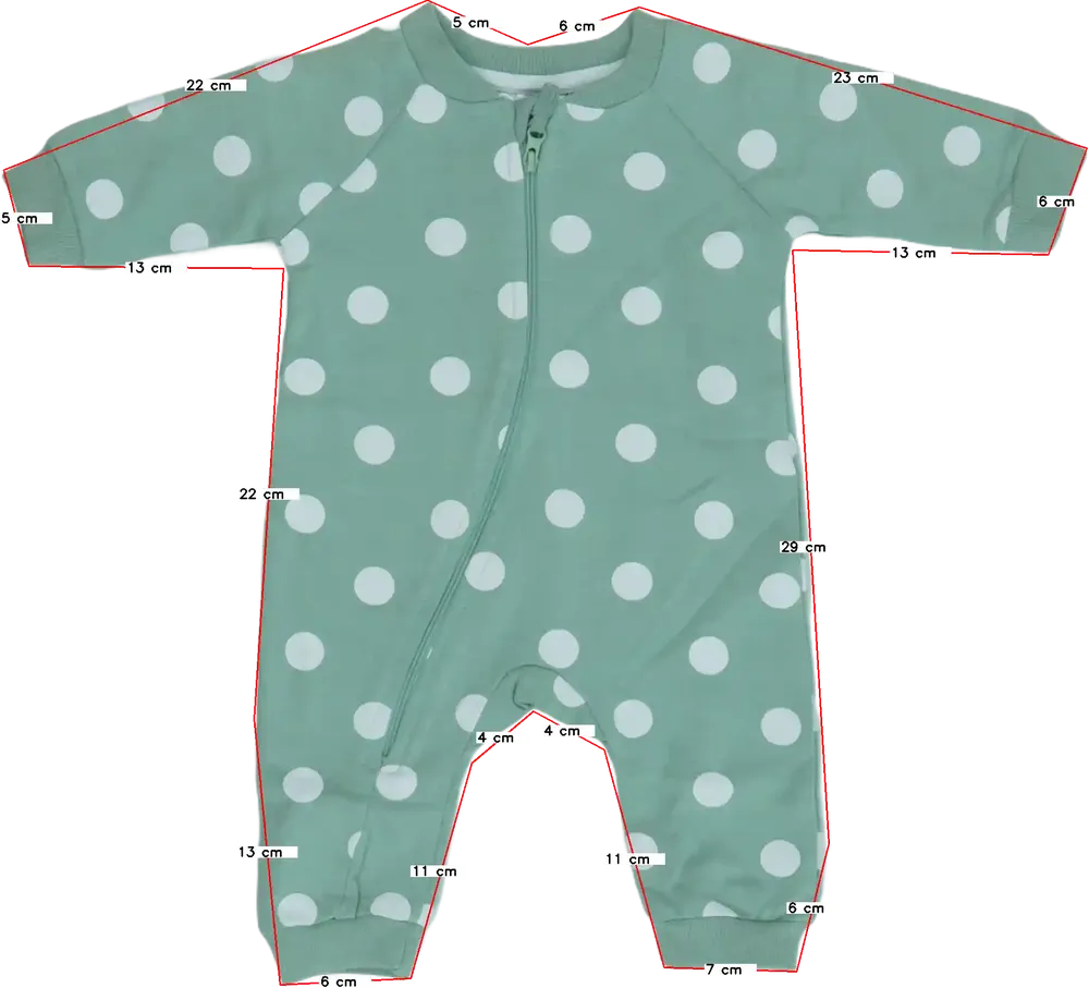 Zöld Ergee Hosszú ujjú rugdalózó EU 50 / UK Újszülött / US Újszülött