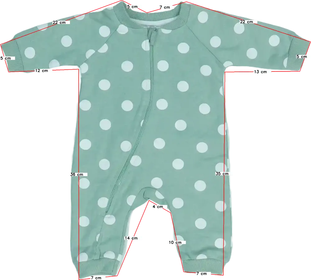 Zöld Ergee Hosszú ujjú rugdalózó EU 56 / UK Újszülött / US Újszülött