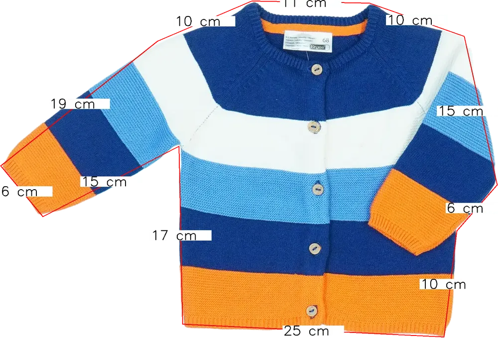 Többszínű Ergee Kardigán EU 68 / UK 3-6 hónap / US 3-6 hónap