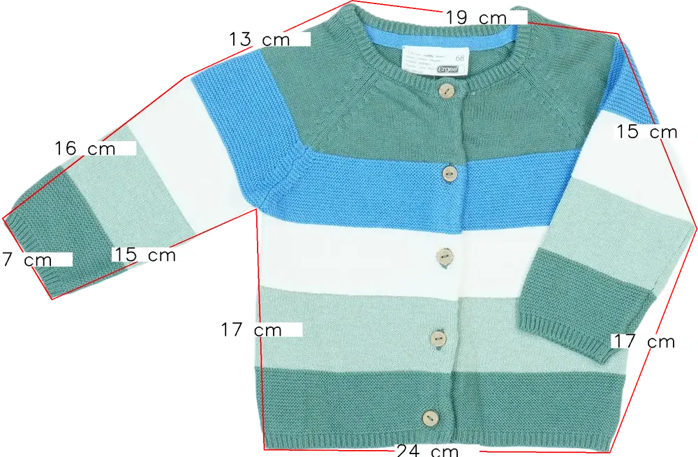 Többszínű Ergee Kardigán EU 68 / UK 3-6 hónap / US 3-6 hónap