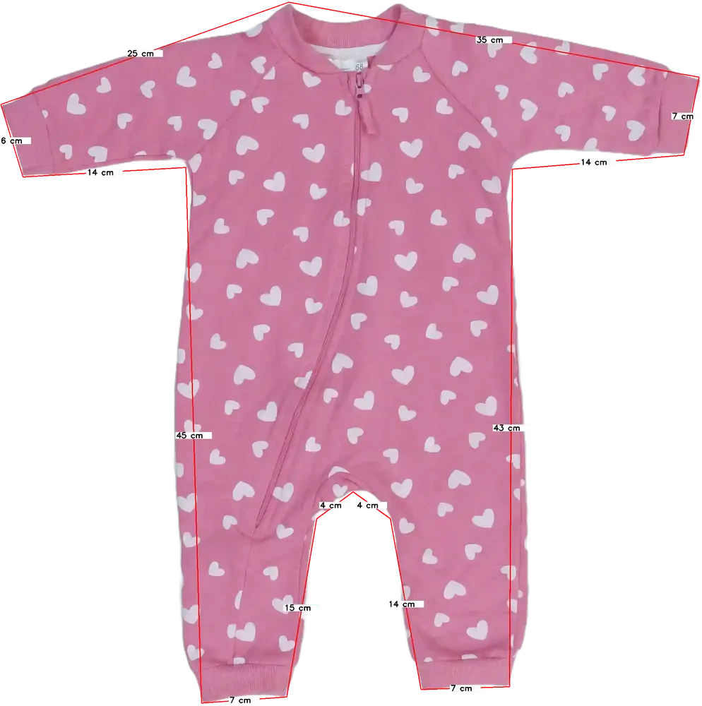 Rózsaszín Ergee Hosszú ujjú rugdalózó EU 68 / UK 3-6 hónap / US 3-6 hónap