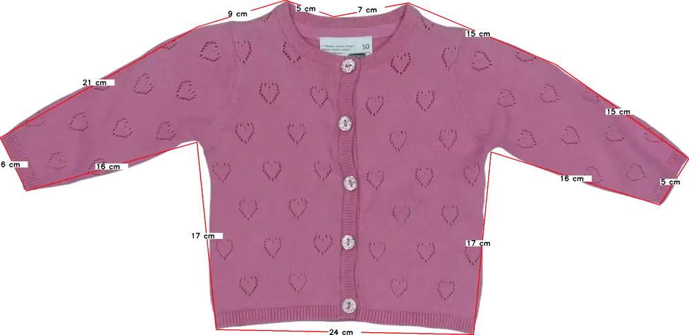 Rózsaszín Ergee Kardigán EU 50 / UK Újszülött / US Újszülött