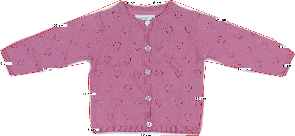 Rózsaszín Ergee Kardigán EU 56 / UK Újszülött / US Újszülött