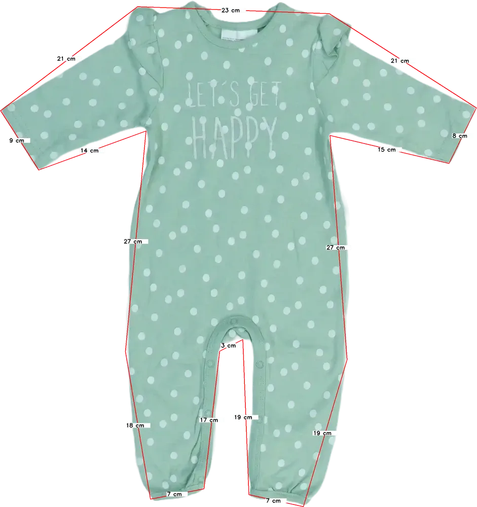 Zöld Ergee Hosszú ujjú rugdalózó EU 68 / UK 3-6 hónap / US 3-6 hónap