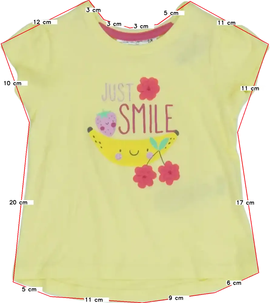 Sárga Ergee Póló EU 68 / UK 3-6 hónap / US 3-6 hónap