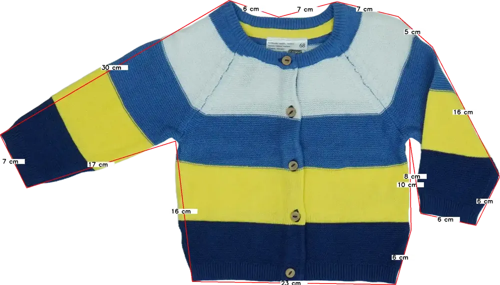 Többszínű Ergee Kardigán EU 68 / UK 3-6 hónap / US 3-6 hónap