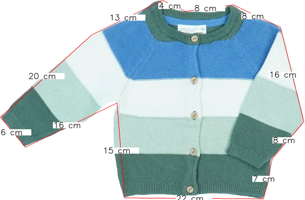 Többszínű Ergee Kardigán EU 68 / UK 3-6 hónap / US 3-6 hónap