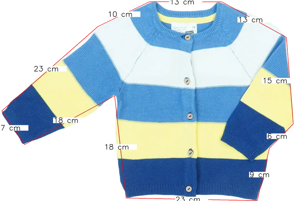 Többszínű Ergee Kardigán EU 74 / UK 6-9 hónap / US 6-9 hónap