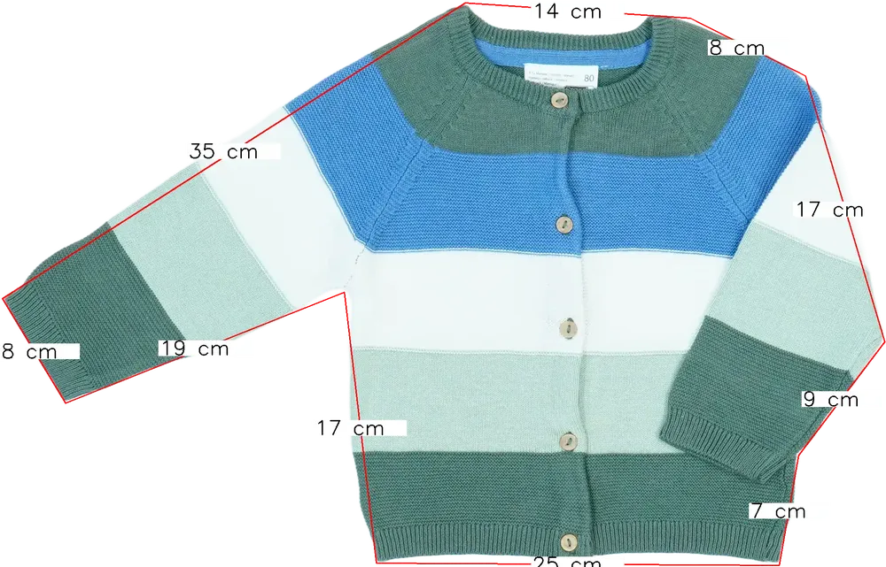 Többszínű Ergee Kardigán EU 80 / UK 9-12 hónap / US 12 hónap