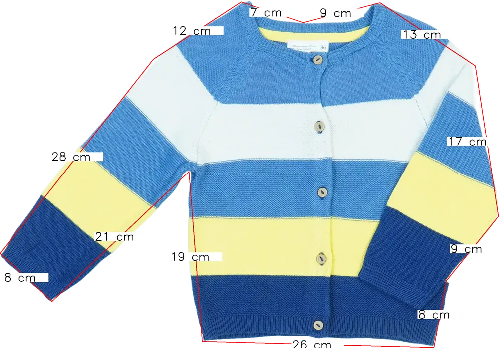 Többszínű Ergee Kardigán EU 86 / UK 12-18 hónap / US 18 hónap