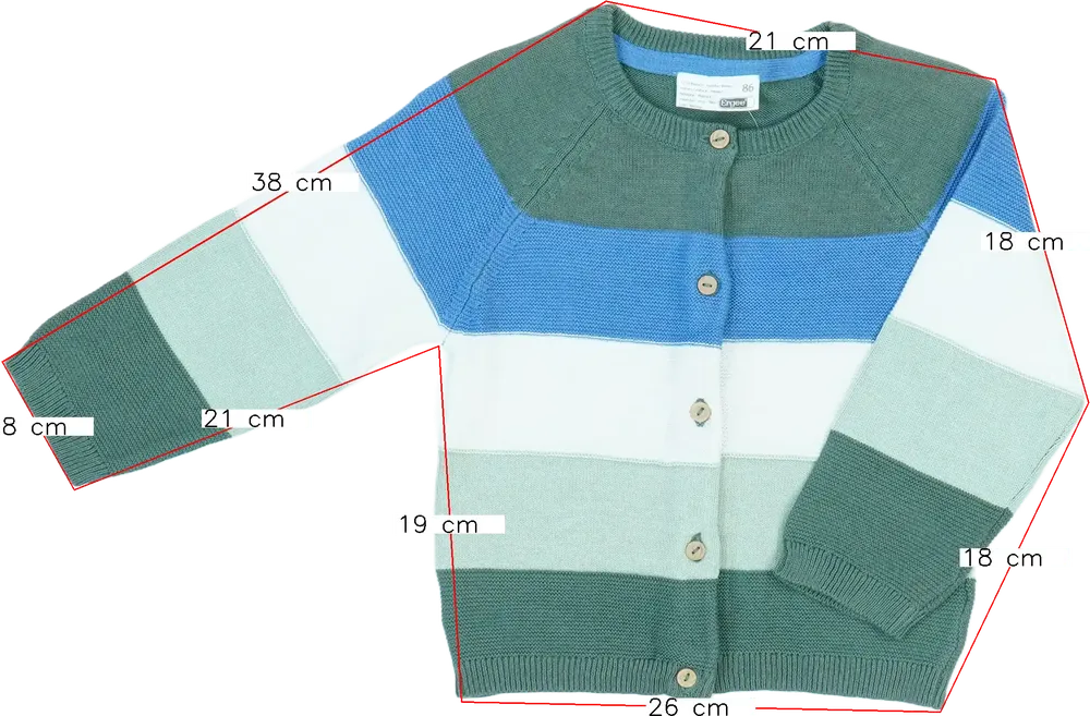 Többszínű Ergee Kardigán EU 86 / UK 12-18 hónap / US 18 hónap