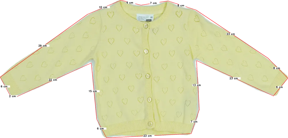 Sárga Ergee Kardigán EU 80 / UK 9-12 hónap / US 12 hónap