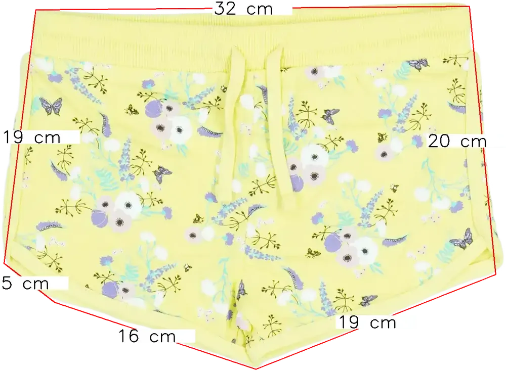 Sárga Y.F.K. Rövidnadrág EU 128 / UK 8 év / US 8 év/M