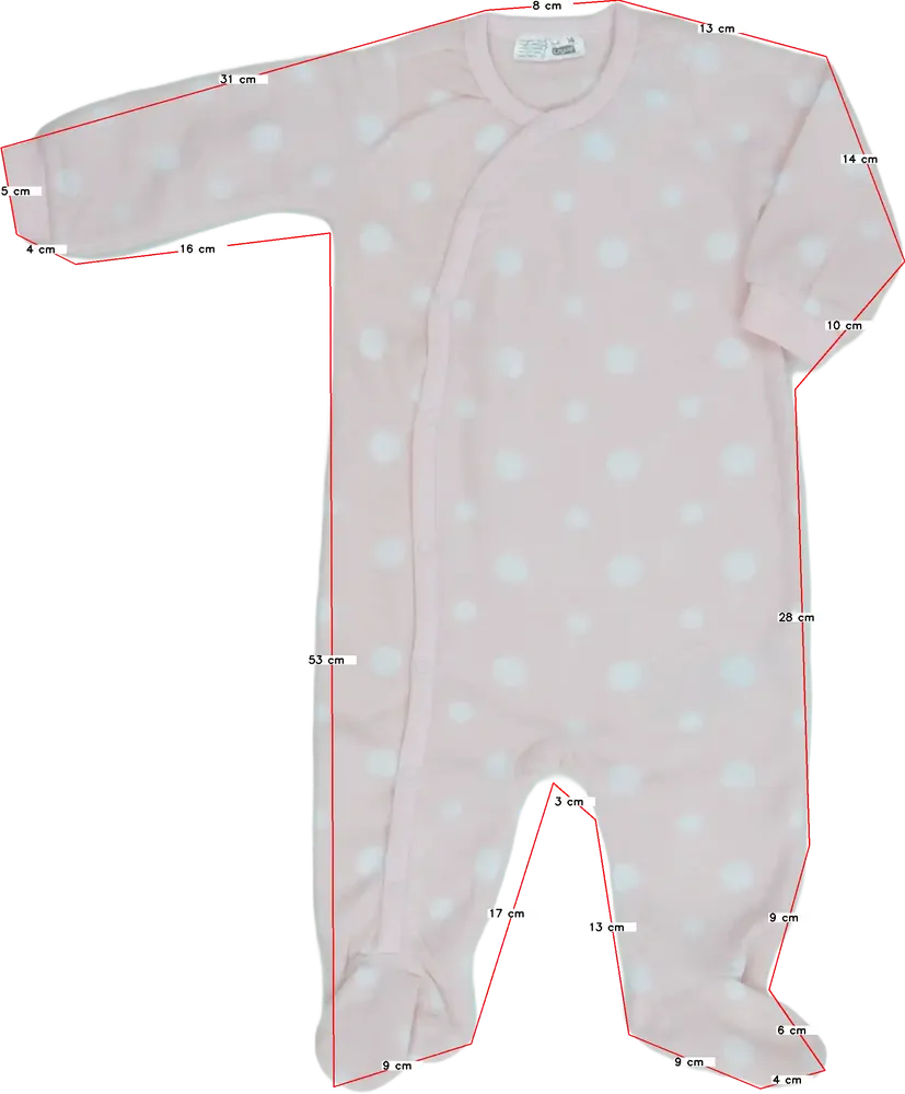 Rózsaszín Ergee Hosszú ujjú rugdalózó EU 68 / UK 3-6 hónap / US 3-6 hónap