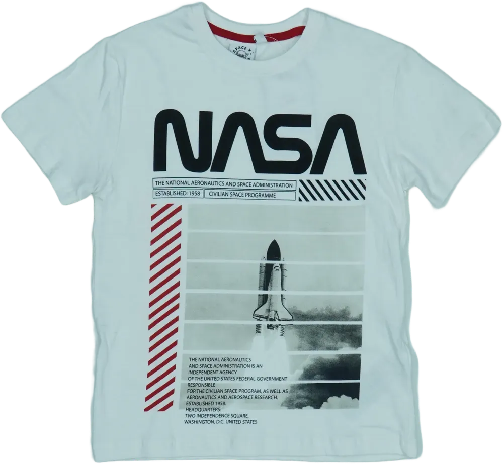 Fehér NASA Póló EU 128 / UK 8 év / US 8 év/M