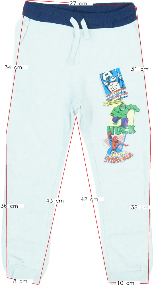 Szürke Marvel Melegítőnadrág EU 122 / UK 7 év / US 7 év/M