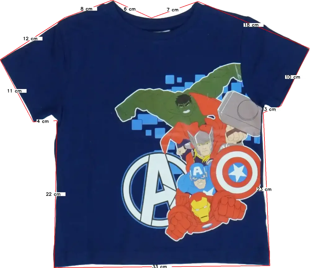Kék Marvel Póló EU 104 / UK 4 év / US 4T/XS