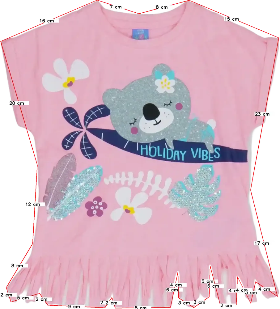 Rózsaszín Kiki&amp;Koko Póló EU 104 / UK 4 év / US 4T/XS