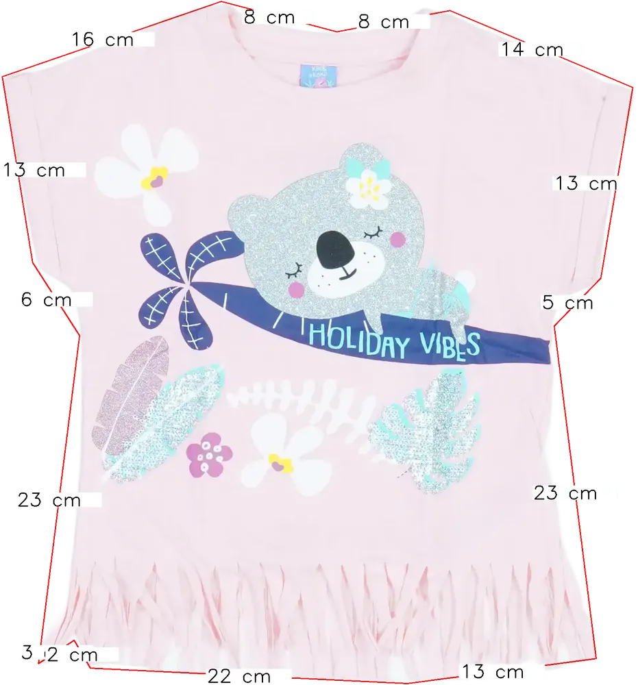 Rózsaszín Kiki&amp;Koko Póló EU 116 / UK 6 év / US 6 év/S