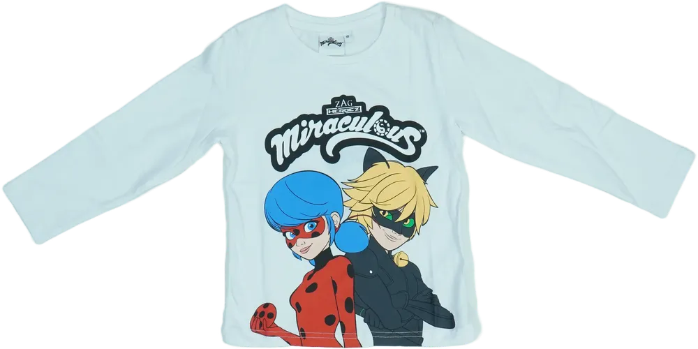 White Miraculous Ladybug Long sleeve top EU 110 / UK 5 years / US 5 years/XS