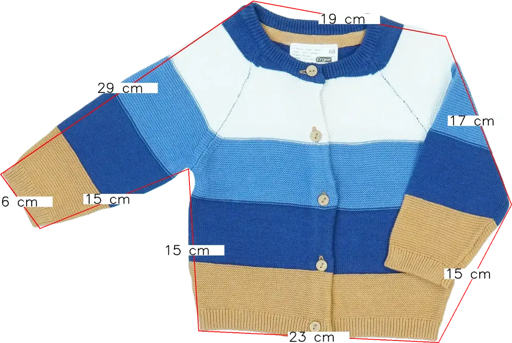 Többszínű Ergee Kardigán EU 68 / UK 3-6 hónap / US 3-6 hónap