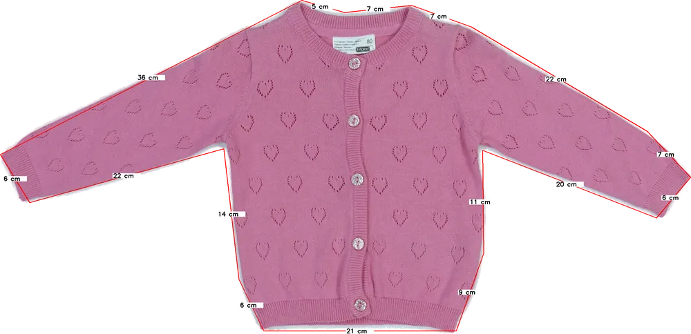 Rózsaszín Ergee Kardigán EU 80 / UK 9-12 hónap / US 12 hónap