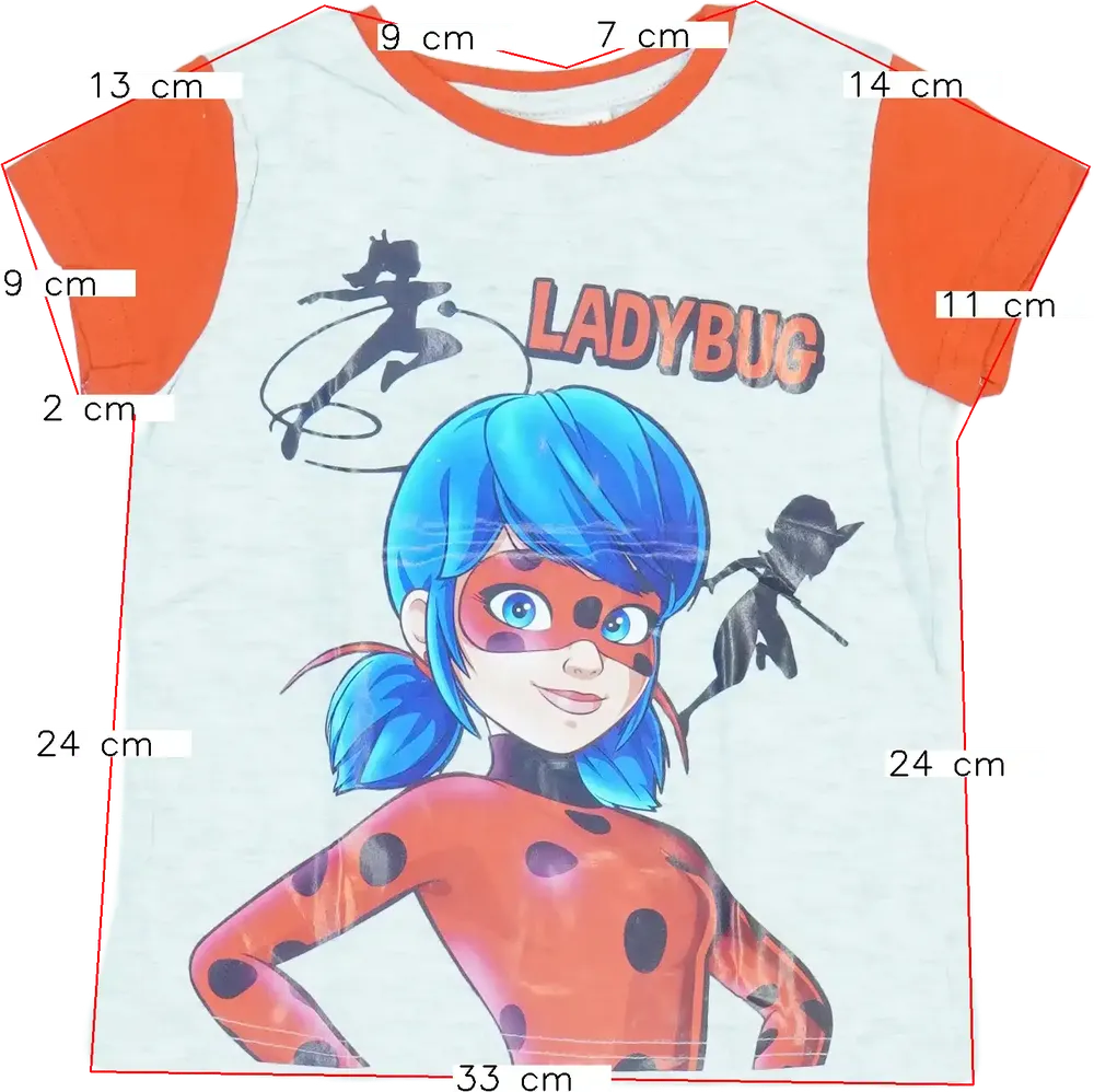 Többszínű Miraculous Ladybug Póló EU 104 / UK 4 év / US 4T/XS
