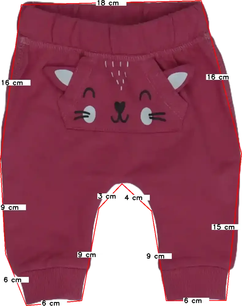 Rózsaszín Ergee Melegítőnadrág EU 68 / UK 3-6 hónap / US 3-6 hónap