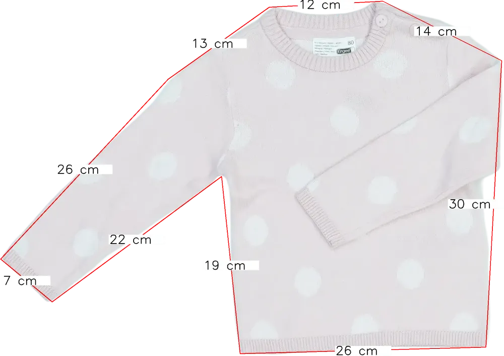 Rózsaszín Ergee Kötött pulcsi EU 80 / UK 9-12 hónap / US 12 hónap