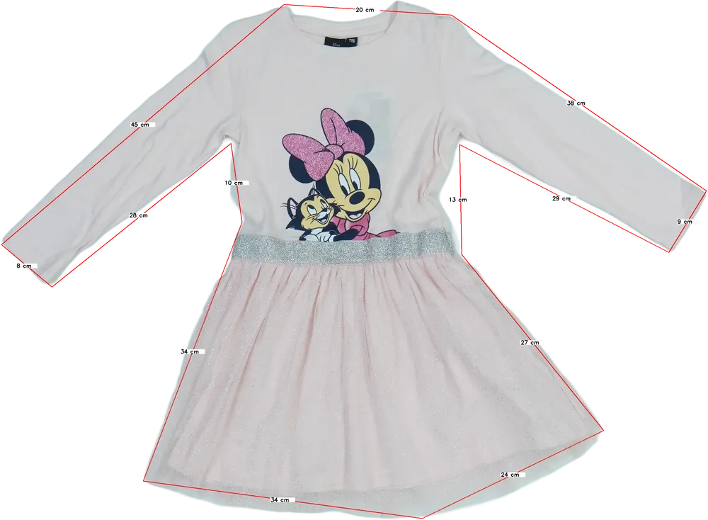 Rózsaszín Disney Ruha EU 116 / UK 6 év / US 6 év/S