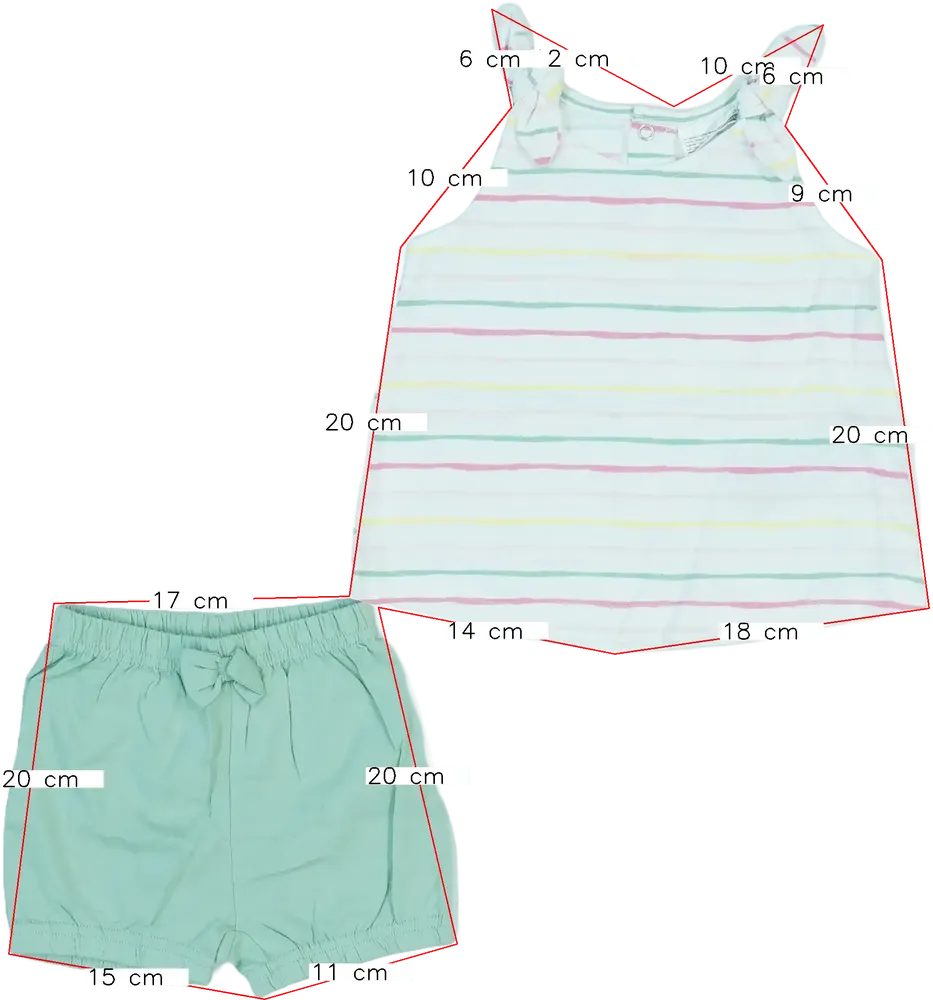 Többszínű Ergee 2 részes szett - Felsőruházat és nadrág EU 68 / UK 3-6 hónap / US 3-6 hónap