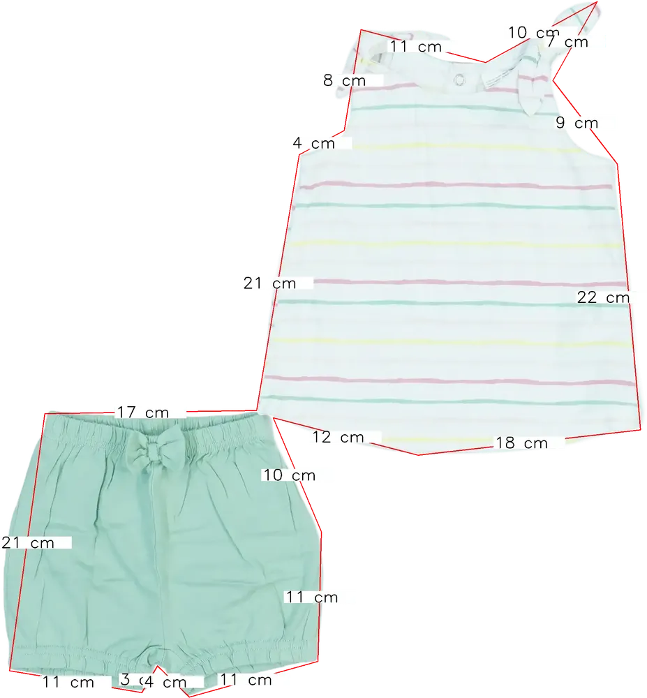 Multicoloured Ergee 2-piece set - Top &amp; Bottom EU 74 / UK 6-9 months / US 6-9 months