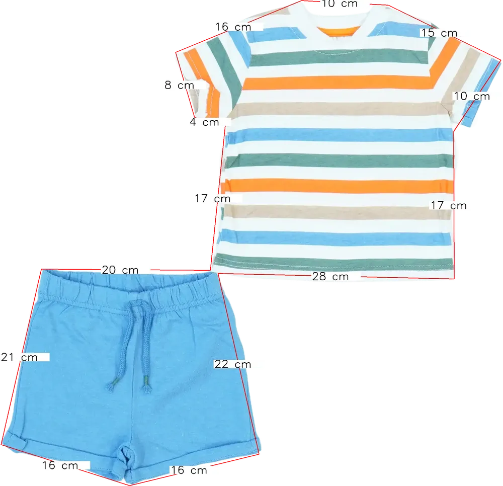 Többszínű Ergee 2 részes szett - Felsőruházat és nadrág EU 80 / UK 9-12 hónap / US 12 hónap