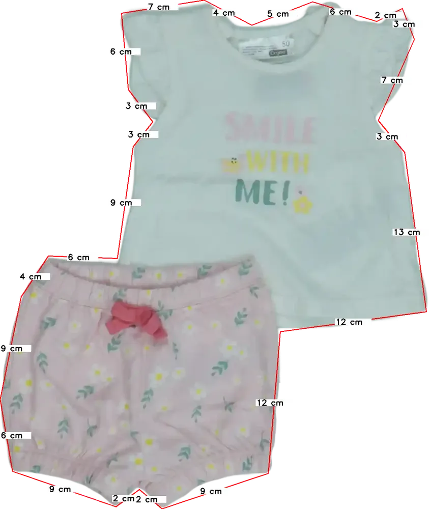 Multicoloured Ergee 2-piece set - Top &amp; Bottom EU 50 / UK Newborn / US Newborn