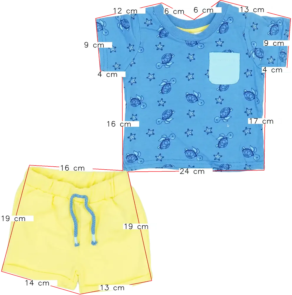 Többszínű Ergee 2 részes szett - Felsőruházat és nadrág EU 62 / UK 0-3 hónap / US 0-3 hónap