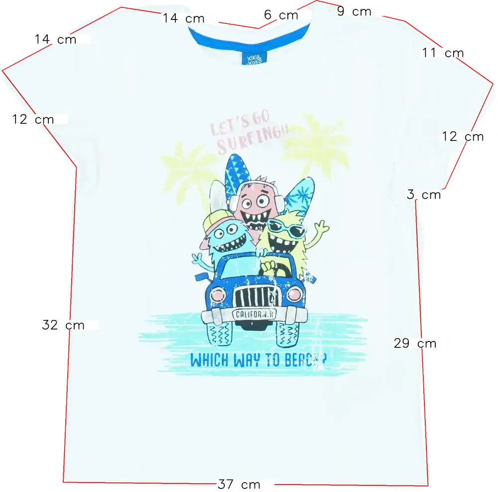 Fehér Kiki&amp;Koko Póló EU 122 / UK 7 év / US 7 év/M