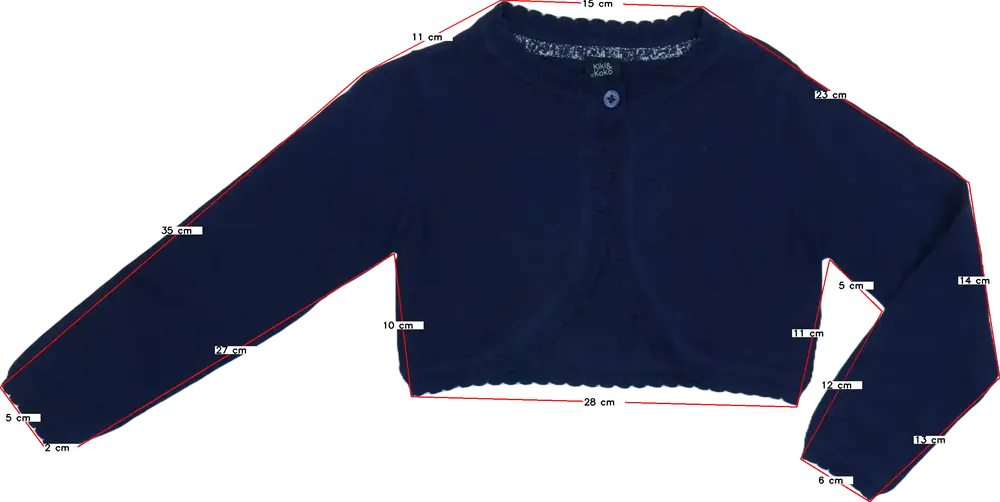 Kék Kiki&amp;Koko Bolero EU 110 / UK 5 év / US 5 év/XS