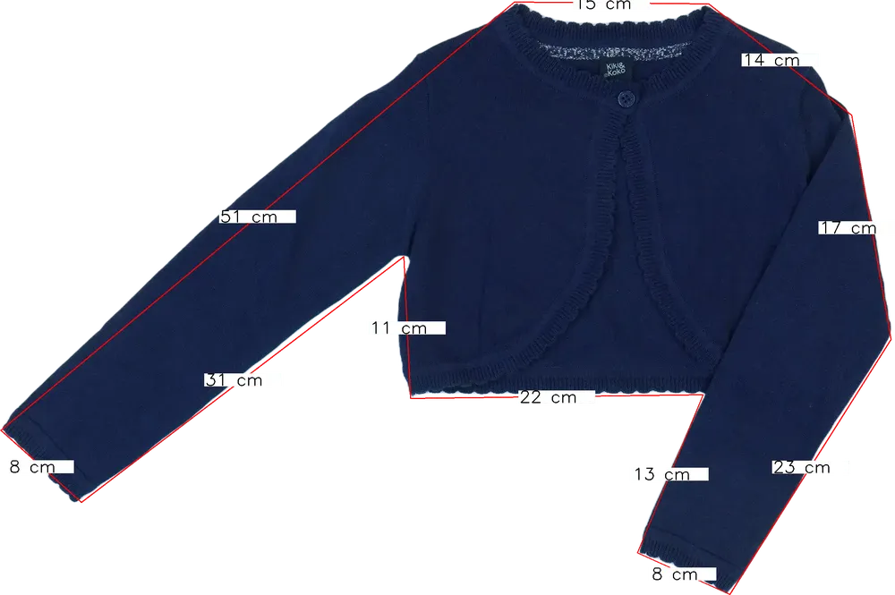 Kék Kiki&amp;Koko Bolero EU 122 / UK 7 év / US 7 év/M